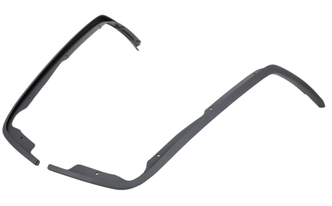 Mono slot buis beenschild grijs mat voor Vespa Primavera/Sprint 50-150ccm