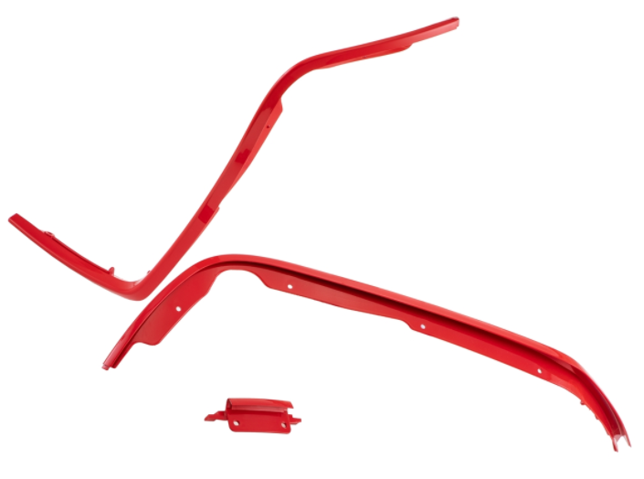 Mono slot buis beenschild rood voor Vespa Primavera/Sprint 50-150ccm