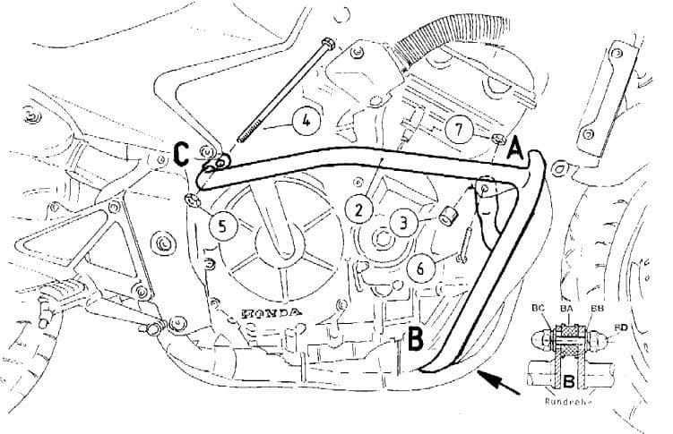 Beschermkap chroom voor Honda CB 600 F Hornet (98-06) /S (98-02) Hepco & Becker