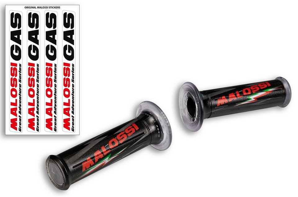 Handvatten MALOSSI voor Vespa GTS/GTS Super/GT/GT L 125-300cc, zwart, zonder stuur opening