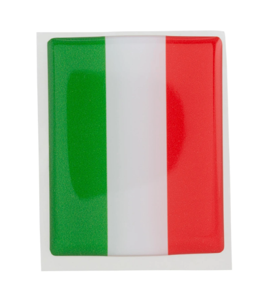 Vespa-embleem "Italië" 4-hoekig cascade, rood/groen/wit