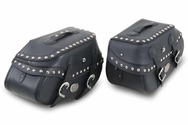 Zadeltassenset Buffalo Custom zwart voor C-Bow drager Hepco & Becker