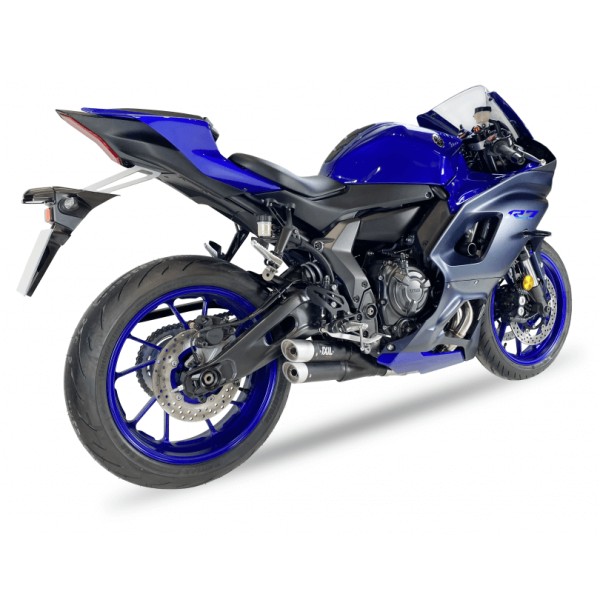 IXIL HYPERLOW XL voor Yamaha YZF-R7, roestvrij staal zwart, E-goedgekeurd, Euro5