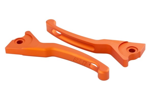 Sport remhendelset Shorty voor Vespa, rechts en links, mat oranje