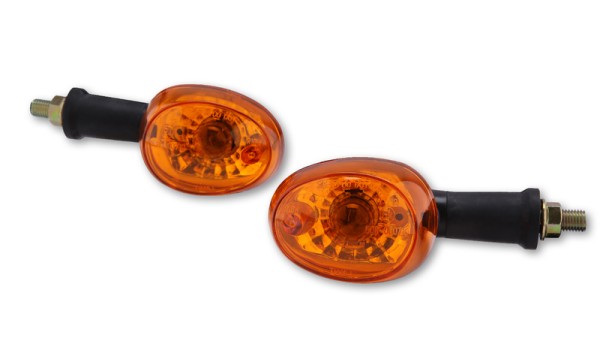 HIGHSIDER Smart zwart/oranje lampen Knipperlichtbehuizing zwart / lens oranje (paar), voor & achter
