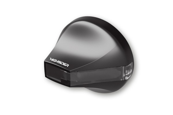 HIGHSIDER Pro Flight LED-stuurknipperlichtbehuizing zwart / lens rookgrijs (paar), voor