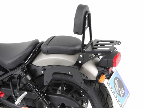 Sissybar met bagagerek zwart voor Honda CMX 500 Rebel (17-) Hepco & Becker
