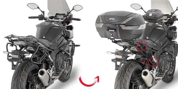 Afneembare zijkofferdrager voor Yamaha MT-10 (My.16-19) Givi