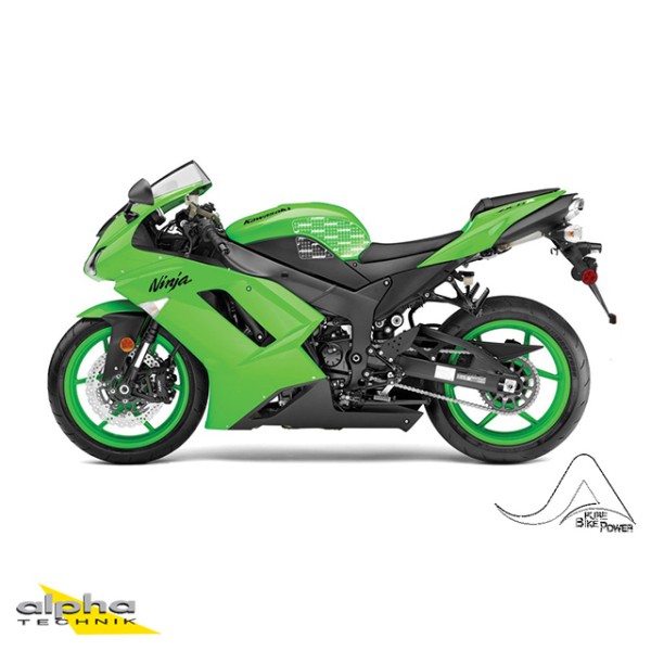 Stompgrip schwarz, Volcano, für Kawasaki ZX6R Ninja, 2007-2008