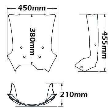 Voorruit ADV type voor BMW F 650 /800 GS (08-12), rookgrijs
