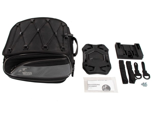 Achtertas Street zwart incl. Seatpad Basic Hepco & Becker