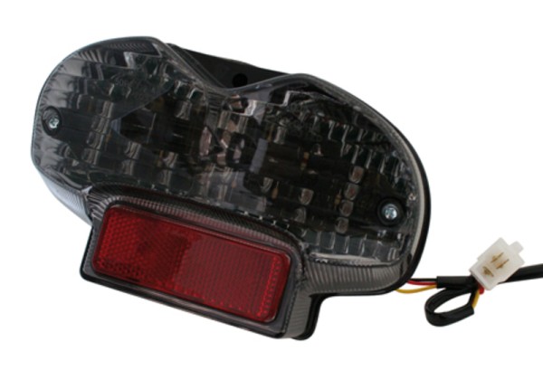 HIGHSIDER slim LED achterlicht zwart Suzuki stijl, E-goedgekeurd (1pc)