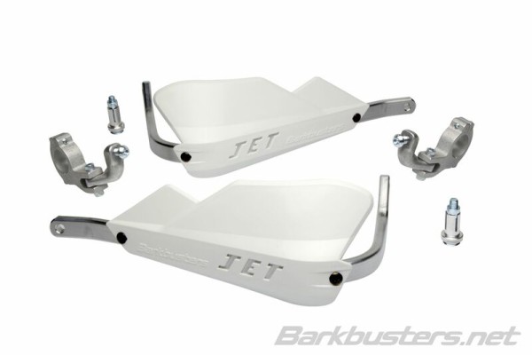 Barkbusters Jet Handbeschermerset Tweepuntsbevestiging Conisch Wit