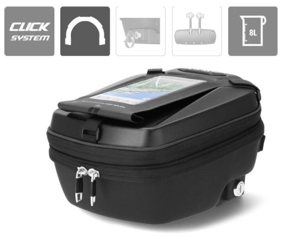 Shad tanktas 5-8 l, Click-systeem, dubbel afsluitbaar