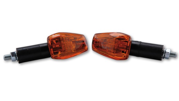 HIGHSIDER Smart IMOLA 1 Lampjes Mini Knipperlichtbehuizing Zwart/Lens Oranje (Paar), Voor & Achter