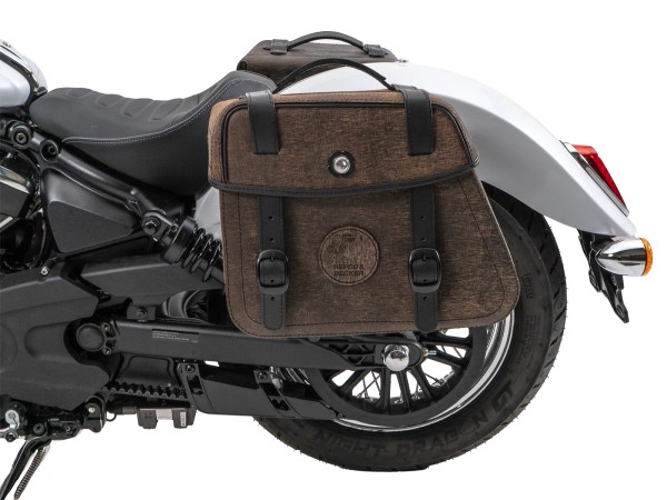 Kniptassenset bruin incl. houder voor Indian Scout Classic 1250 (25-) Hepco & Becker