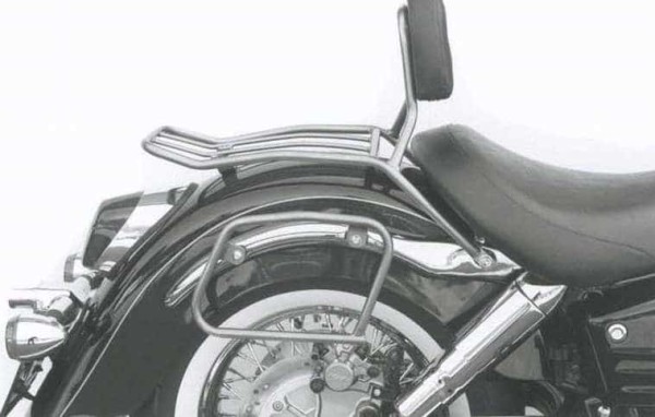 Chromen buisvormige leren tassenhouder voor Honda VT 1100 C3 Shadow (98-00) Hepco & Becker
