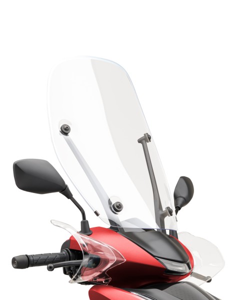 Hoog windscherm Mat Parel Diaspro Rood voor Honda SH 350i (21-) Origineel