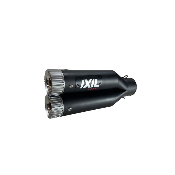 IXIL Hyperlow zwart XL achterdemper KTM Duke 690, roestvrij staal, Dualexit, E-keurmerk