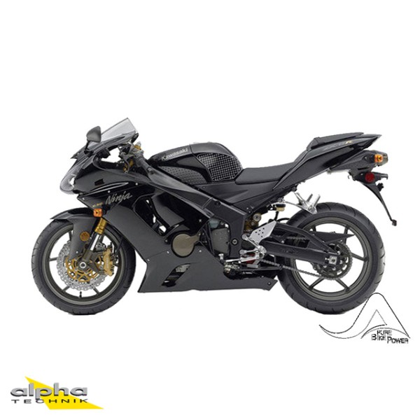 Stompgrip schwarz, Volcano, für Kawasaki ZX6R(R), 2005-2006