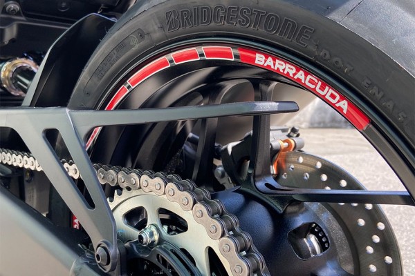 Barracuda velgsticker rood 17-19 inch