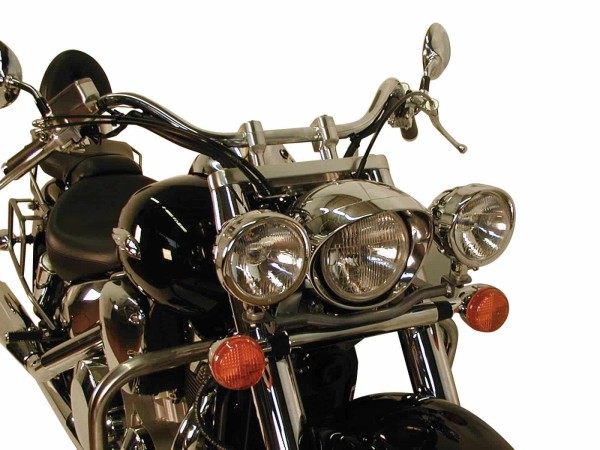 Twinlight extra koplampset (grootlicht) chroom voor Honda VTX 1300 (03-07) Hepco & Becker