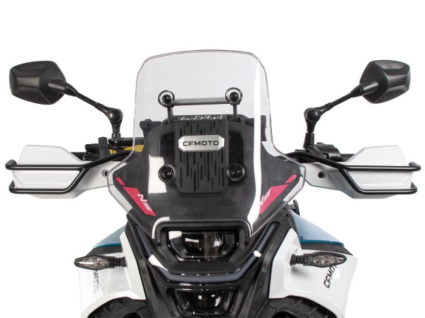 Zwarte handvatbeschermer voor CFMoto 450 MT (24-) Hepco & Becker