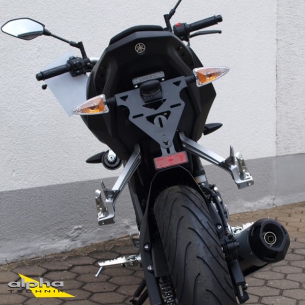 alpha Technik Kennzeichenhalter Yamaha MT-125; Typ RE11; Modelljahr 2014-