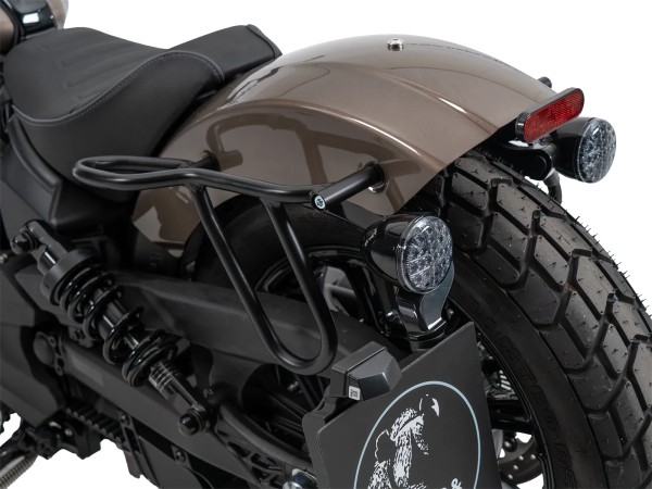 Leren tassenhouder uitsparing zwart voor Indian Scout Bobber 1250 (25-) Hepco & Becker