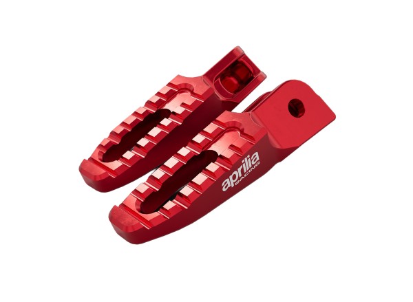 Aluminium voetsteunen rood voor Aprilia 457 (24-) / Tuono 457 (25-)