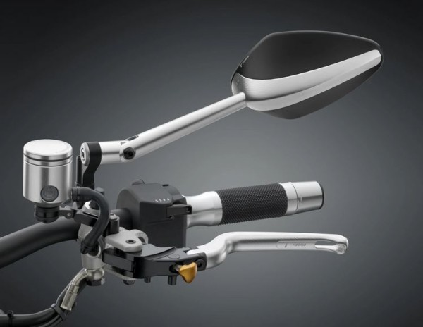 Spiegel RIZOMA "Veloce naked" links of rechts voor Vespa, zilver/zwart