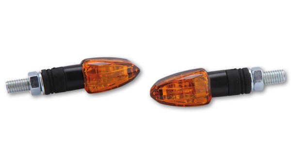 HIGHSIDER Smart Lizzard lamp richtingaanwijzerbehuizing zwart / lens oranje (paar), voor & achter