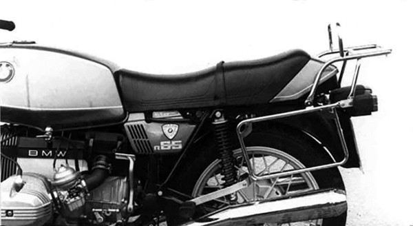 Buisvormige bagagedrager topkoffer en zijkoffer zwart voor BMW R 45 (78-85)/R 65 (78-85)
