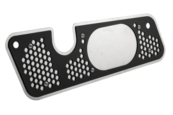 Uitlaatsierstuk schommelarm voor Vespa GTS/GTS Super/GTV/GT, zilver/zwart