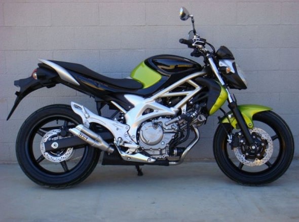 IXIL HYPERLOW roestvrij stalen achterdemper voor Suzuki SFV 650 Gladius (My.09-15)