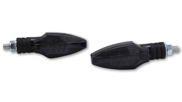HIGHSIDER Smart Como LED knipperlichtbehuizing carbon / lens smoke grijs (paar), voor & achter