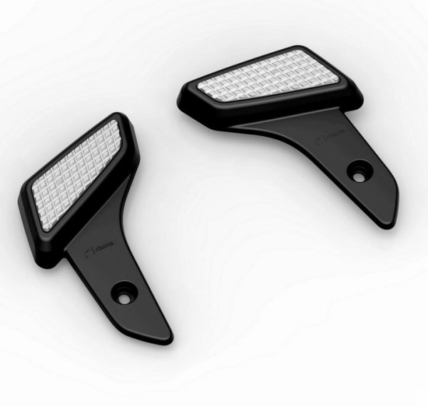 Voetsteunen RIZOMA voor Vespa Primavera/Sprint/Elettrica, zilver/zwart