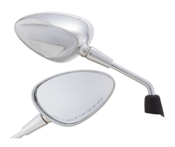 Spiegel Shorty zilver rechts en links voor Vespa Sprint 50-150cc 2T/4T