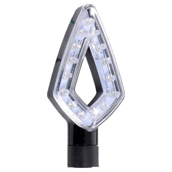 Oxford Signal 3 LED richtingaanwijzerbehuizing zwart / lens helder (paar), voor & achter