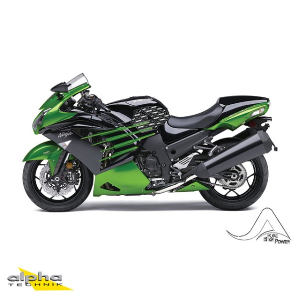 Stompgrip schwarz, Volcano, für Kawasaki ZZR1400, 2012-2020