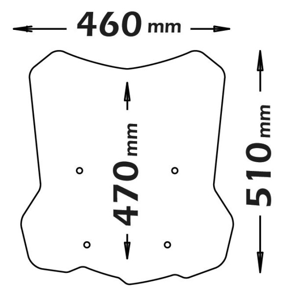 Hoog windscherm op originele beugels voor BMW F 850 GS (18-23), licht getint