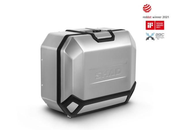 Shad koffer Terra TR36, rechts, aluminium zilver, 36 l