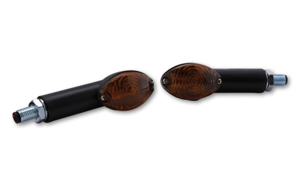 HIGHSIDER Smart Cateye lampen Mini richtingaanwijzerbehuizing zwart / lens smoke grijs (paar), voor & achter