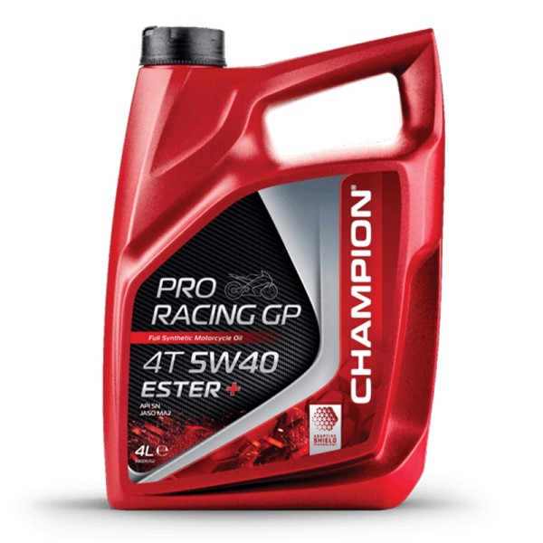 CHAMPION® Proracing GP 4T 5W-40 ESTER + Volsynthetische motorolie - 4 liter
