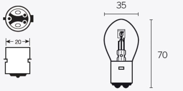 Tecnium B35 lampen 12V 35/35W - x10