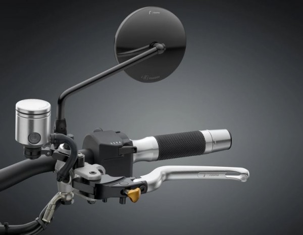 RIZOMA "ONE" spiegel links of rechts voor Vespa, zwart geanodiseerd