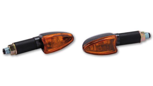 HIGHSIDER Smart Arrow lampen Mini richtingaanwijzerbehuizing carbon / lens oranje (paar), voor & achter