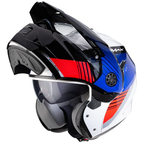 Caberg Helm Tourmax Titan, wit/blauw-rood