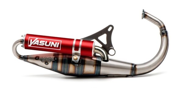 Yasuni Scooter Z Complete Uitlaat - Staal/Aluminium Rood