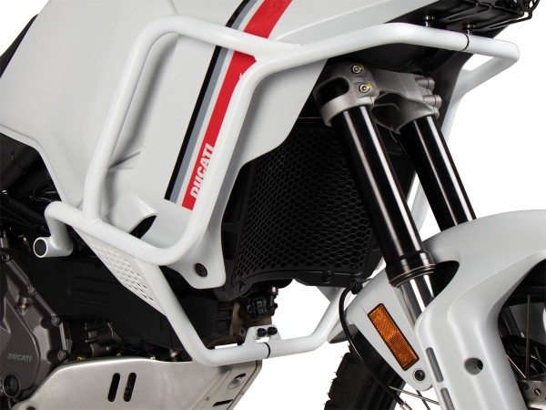Tankbeschermbeugel wit voor Ducati Desert X Rally (24-) Hepco & Becker